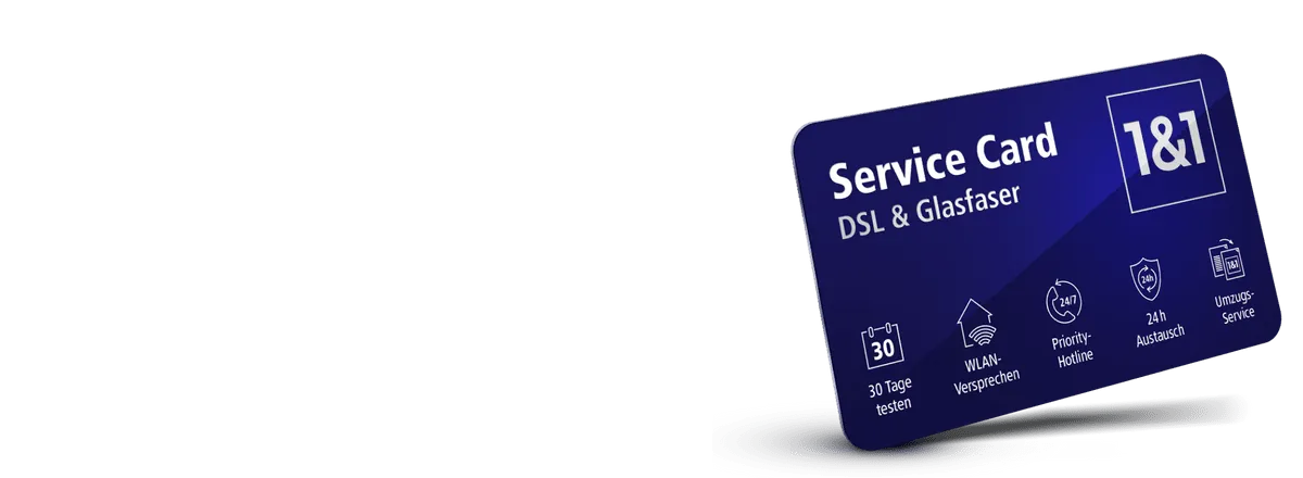 service card dsl und glasfaser
