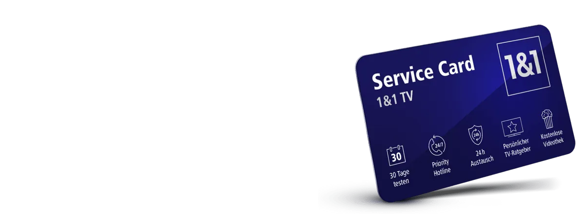 service card 1und1 tv
